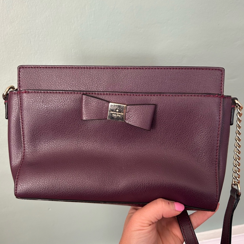 Kate Spade Purple Leather Crossbody Bag